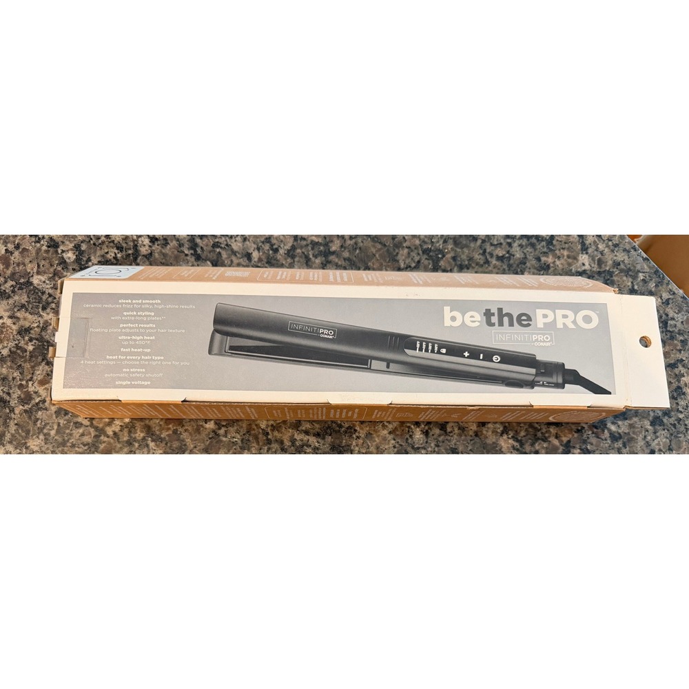 Conair InfinitiPRO Be The Pro 1 Inch‎ Ceramic Flat Iron Hair Straightener Black
